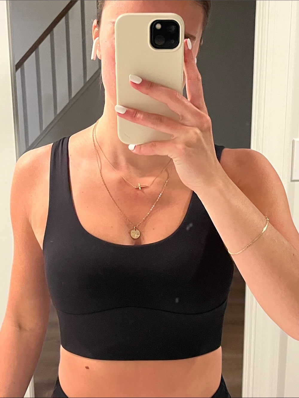 Gymshark Black Scoop Neck Sports Bra